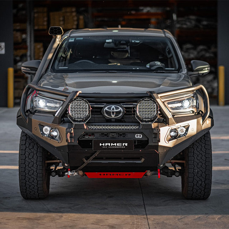 Hamer 4x4 Atlas Series Plus Bullbar w/ 3.5T Recovery Points - No Flares (2020-2023 Toyota Hilux Revo Dual Cab)