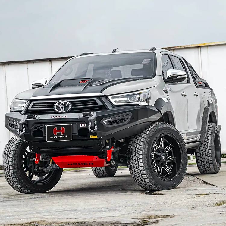 Hamer 4x4 Atlas Series Bullbar w/ 3.5T Recovery Points - No Flares (2020-2023 Toyota Hilux Revo Dual Cab)
