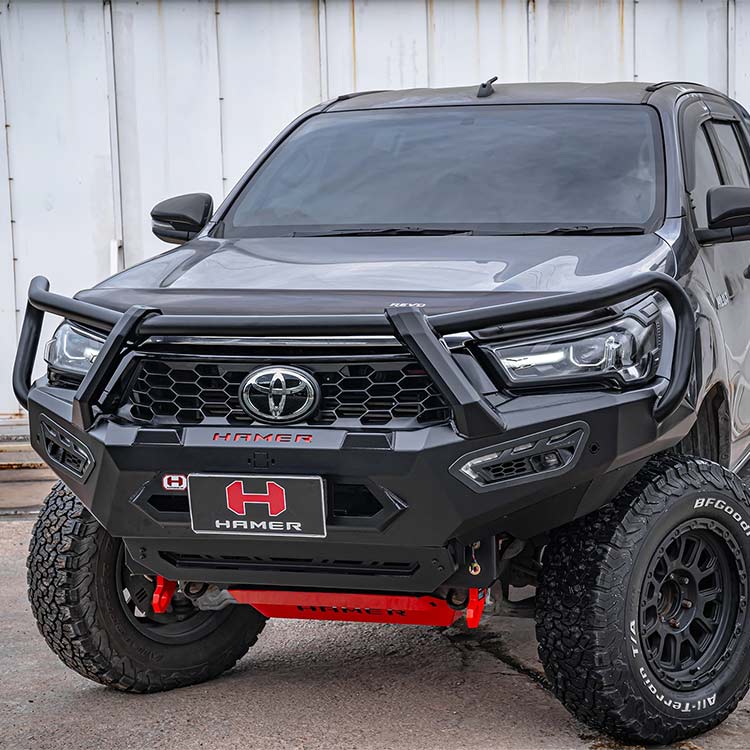 Hamer 4x4 Atlas Series Plus Bullbar w/ 3.5T Recovery Points - No Flares (2024+ Toyota Hilux Revo Dual Cab)