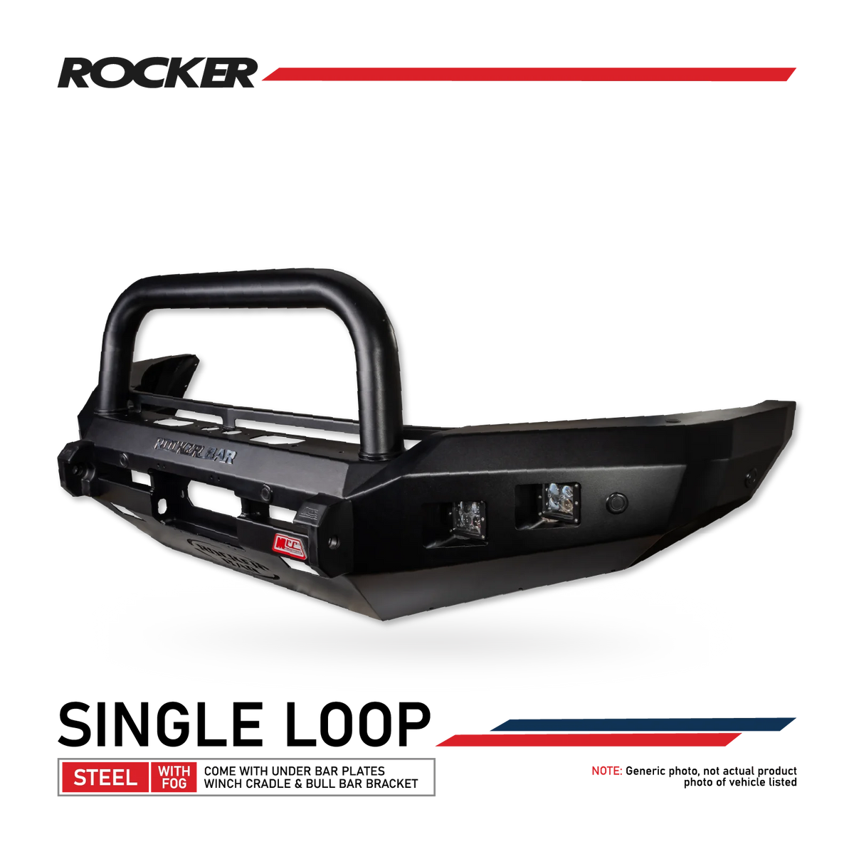 Prado 250 2025-On 078-01SQSBL Rocker Bull Bar Single Sand Black Loop Package