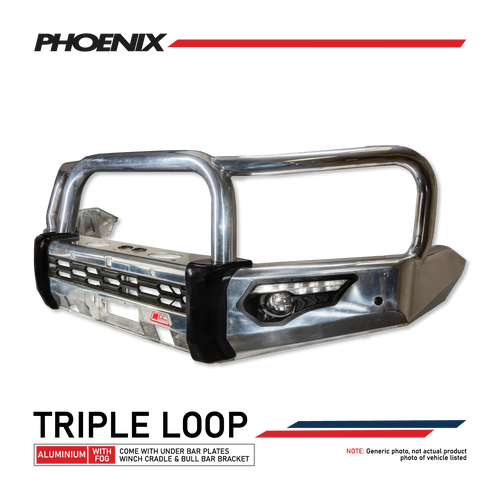 BYD Shark 6 2025-On 808-01A Alloy Phoenix Bull Bar Triple Loops Package