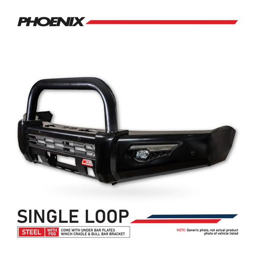Great Wall Cannon XSR 2021-On 808-01 Phoenix Bull Bar Single Black Loop Package