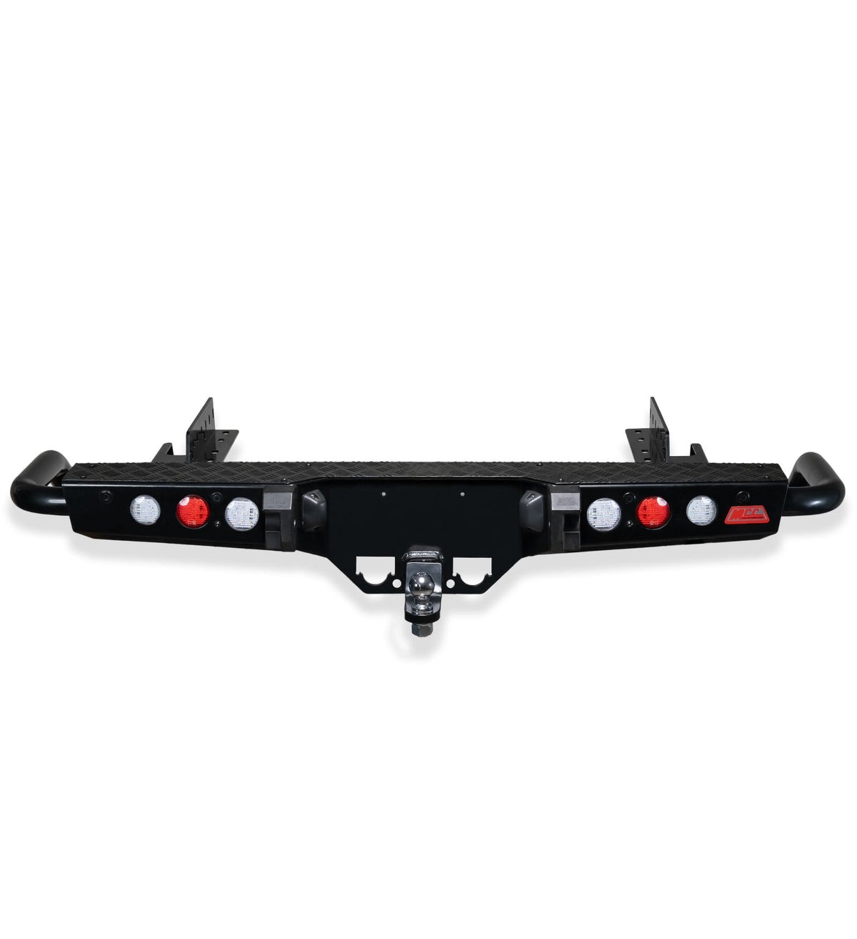 Next-Gen Ranger Raptor 2022-On - 022-03 Jack Rear Bar with Light kit and Sand Black Step Plate Package - SKU MCC-05011-203SPSBL