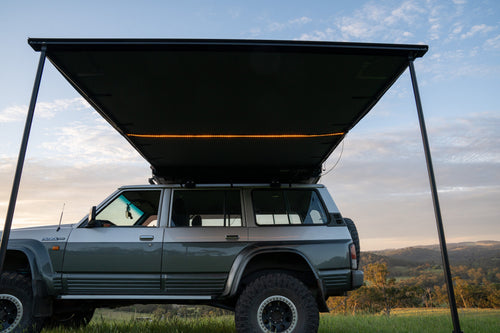 2m x 2.5m Roll Out Awning with LED Strip (CLEARANCE)