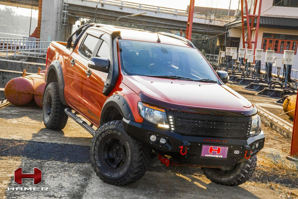 Higher front view of the Ford Ranger PX1 2012-2015 with a King Series Bull Bar