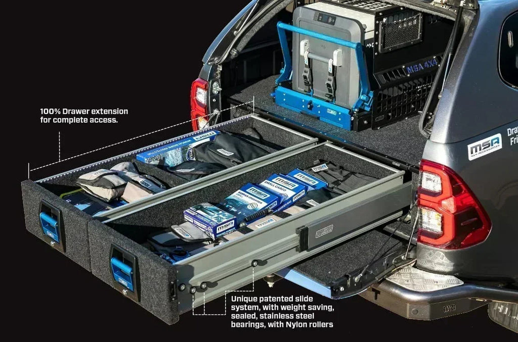 MSA 4x4 LandCruiser 76 Series Double Storage Drawer System E930A-LC76-COM