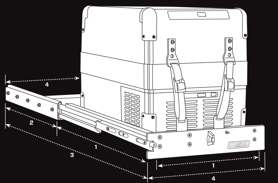 MSA 4x4 SL50SIDE Side Straight Slide SL50SIDE