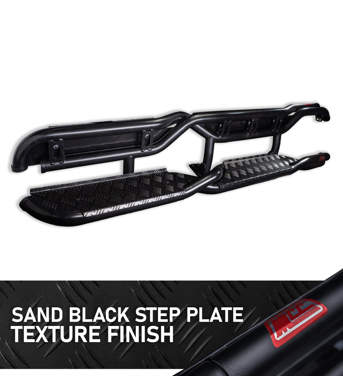 Prado 250 2025-On 030-09TW Twisted Side Step with Bracket (Sand Black)