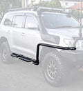 JAC T9 2025-On 039TWBSR808 Sand Black Twisted Side Step and Rail Package (Chrome Step Plate) (60mm Bull Bar)